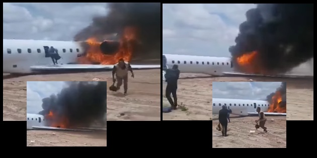 İniş Yaptıktan Sonra Alev Alan Uçakta Can Pazarı